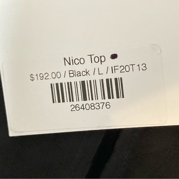 Inclan Studio Nico Top Women’s Size L Sleeveless Black Tie-front NWT Retail $192 - Picture 5 of 10